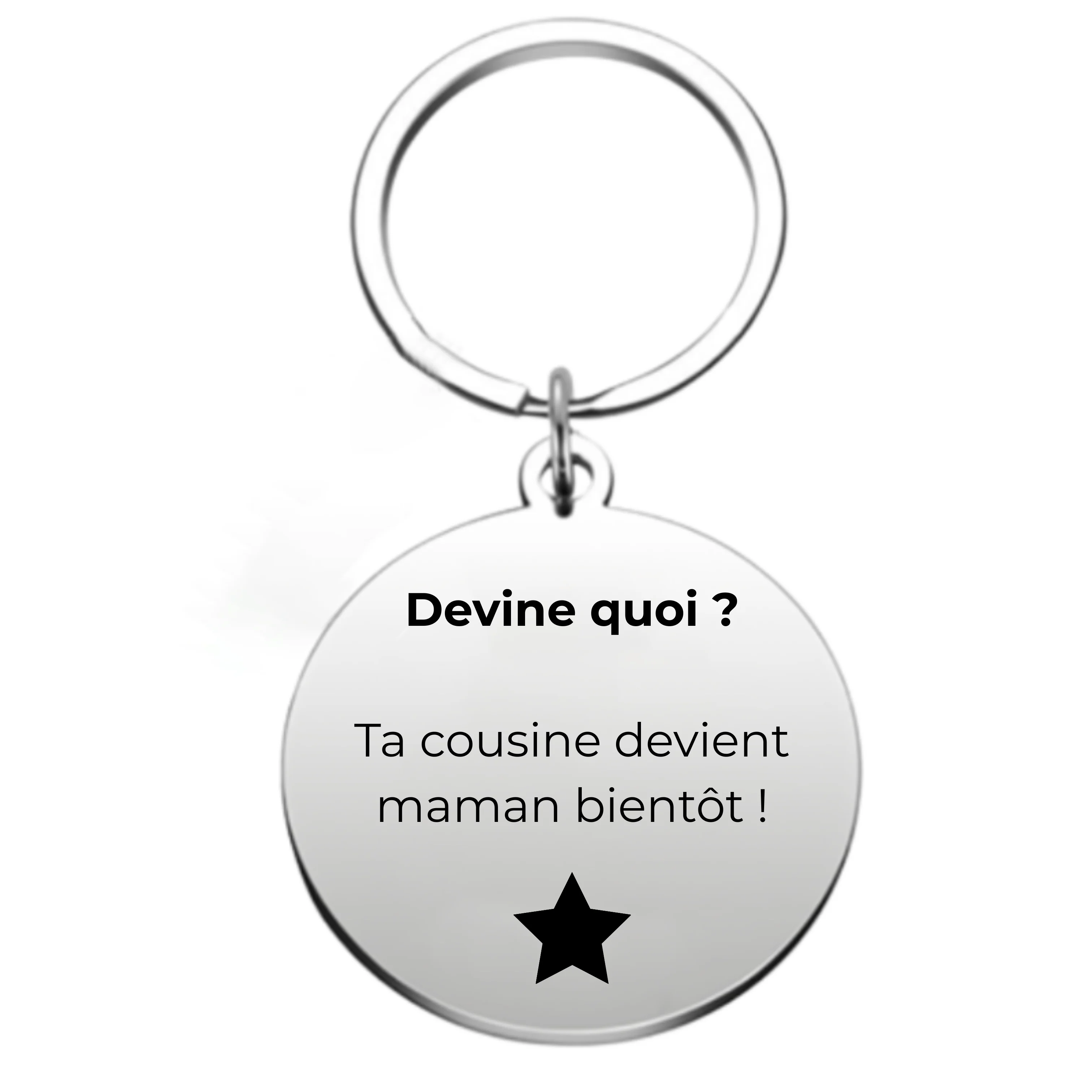 Personalizowany brelok Anons Ciaży Kuzynka