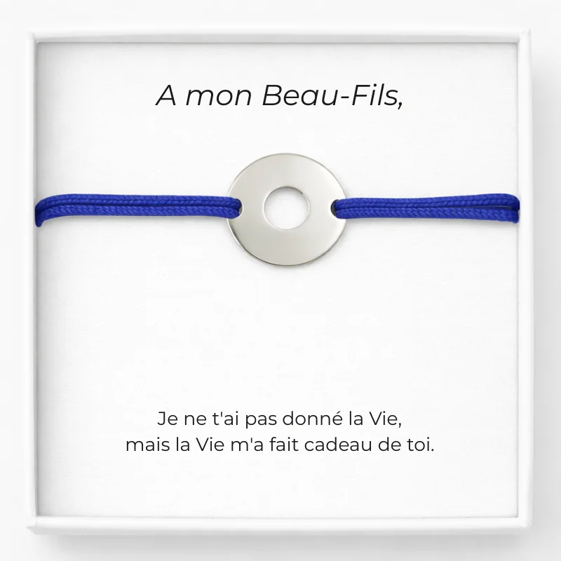 Pulsera Para mi yerno ajustable personalizada azul + Tarjeta para yerno Pulsera Para mi yerno ajustable personalizada azul + Tarjeta para yerno