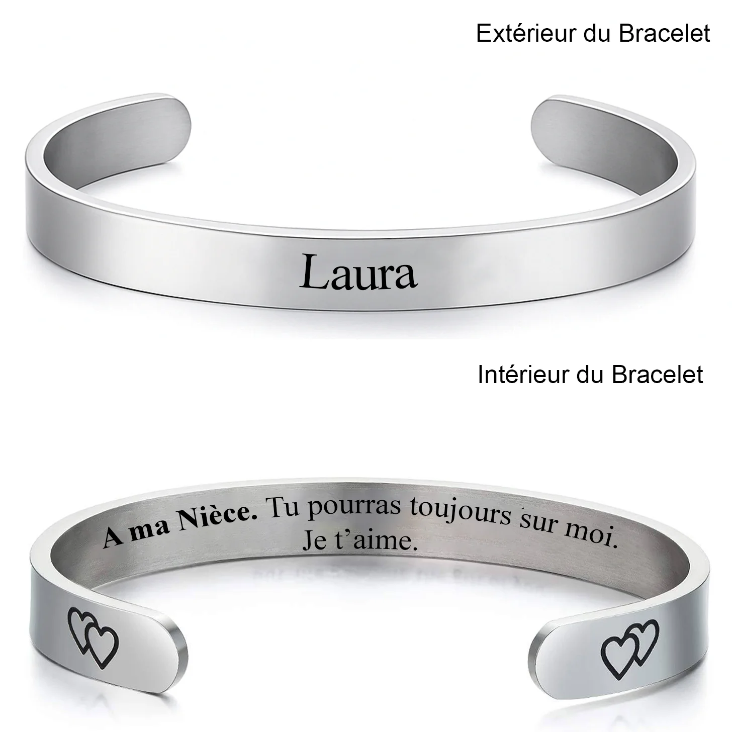 Pulsera Ajustable y Grabada para Sobrina Personalizable