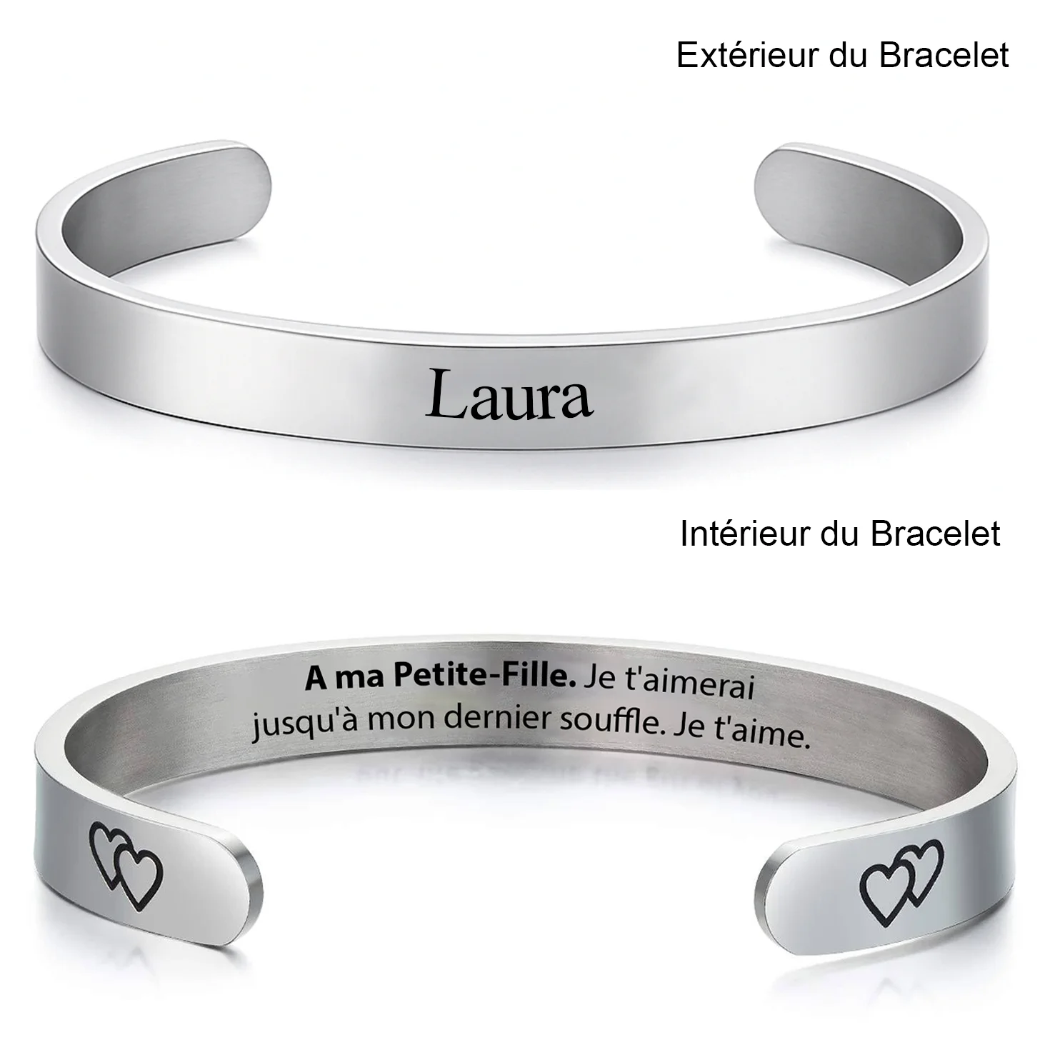 Pulsera ajustable para nieta - Te amaré para siempre