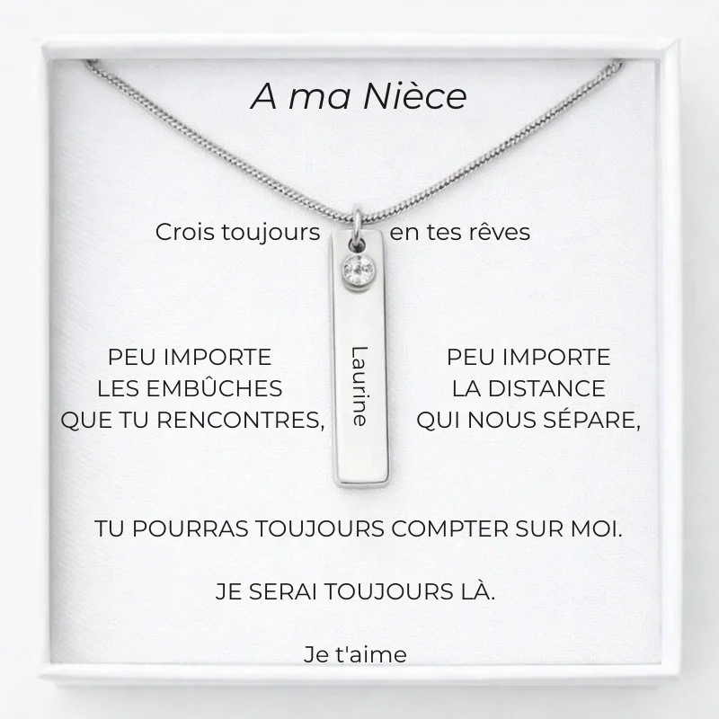 Collar Personalizado para Mi Sobrina con Nombre + Tarjeta Sobrina