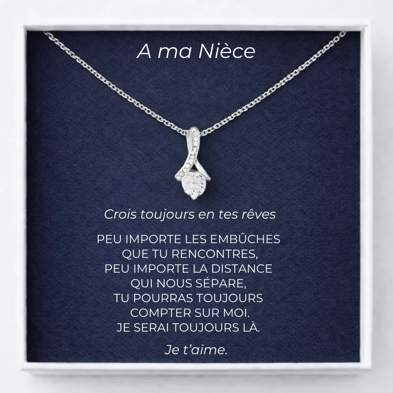 Collar de Sobrina Suerte + Tarjeta Personalizada de Sobrina Collar de Sobrina Suerte + Tarjeta Personalizada de Sobrina