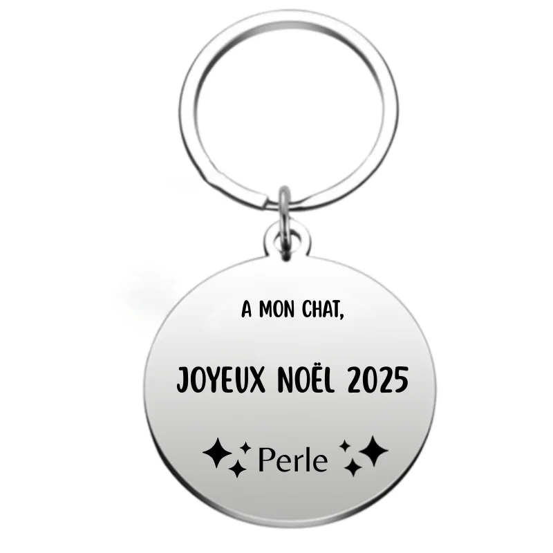 Llave de Navidad Feliz Navidad Gato - Personalizable