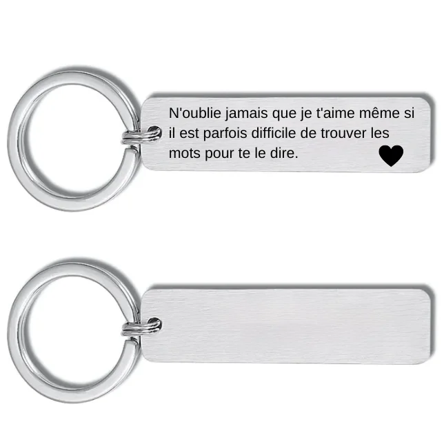 Personalized Keychain Never Forget That I Love You