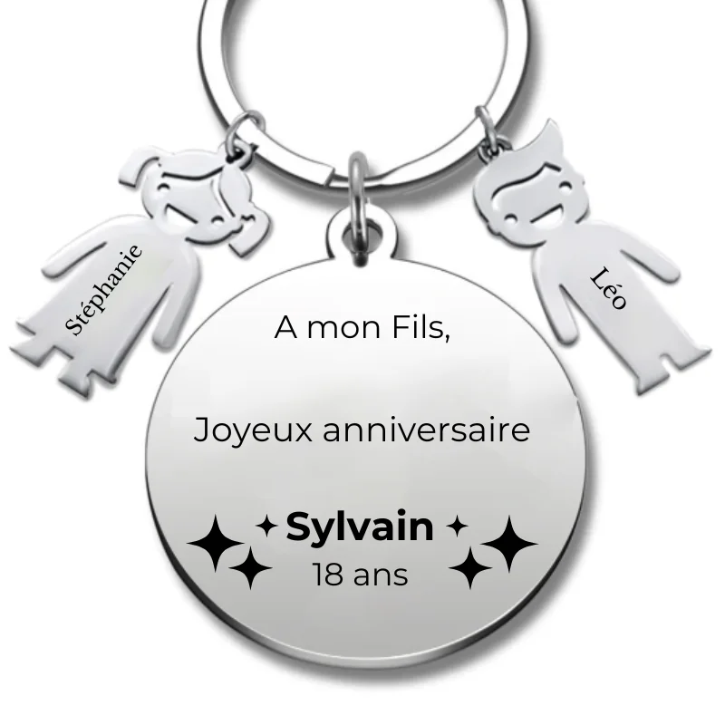 Llave Personalizada para Mi Hijo - Feliz Cumpleaños, hijo - Personalizable (Nombre/Edad)