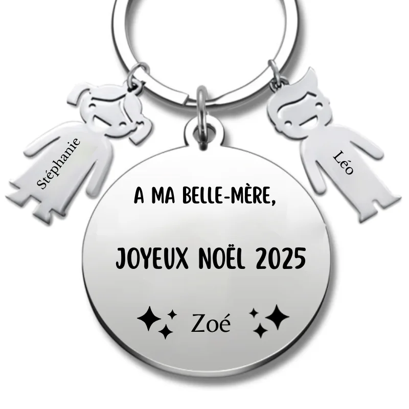 Personalizovaný Kľúčový Prívesok Šťastné a Veselé Vianoce Svokre