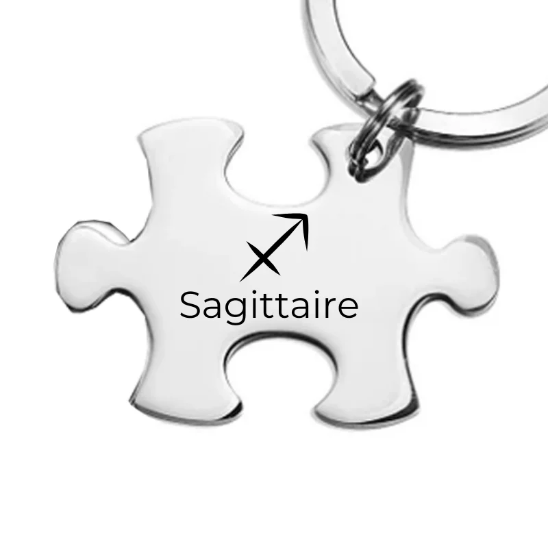 Sagittarius Puzzle Keychain