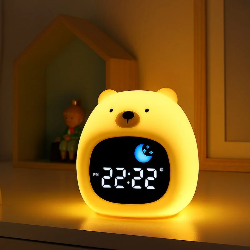 Lumină de veghe cu alarmă și zgomot alb - BearRise Lumină de veghe cu alarmă și zgomot alb - BearRise