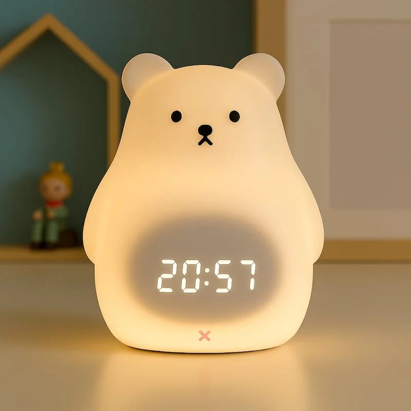 Bear Nightlight Alarm Clock - CuddleRise Bear Nightlight Alarm Clock - CuddleRise