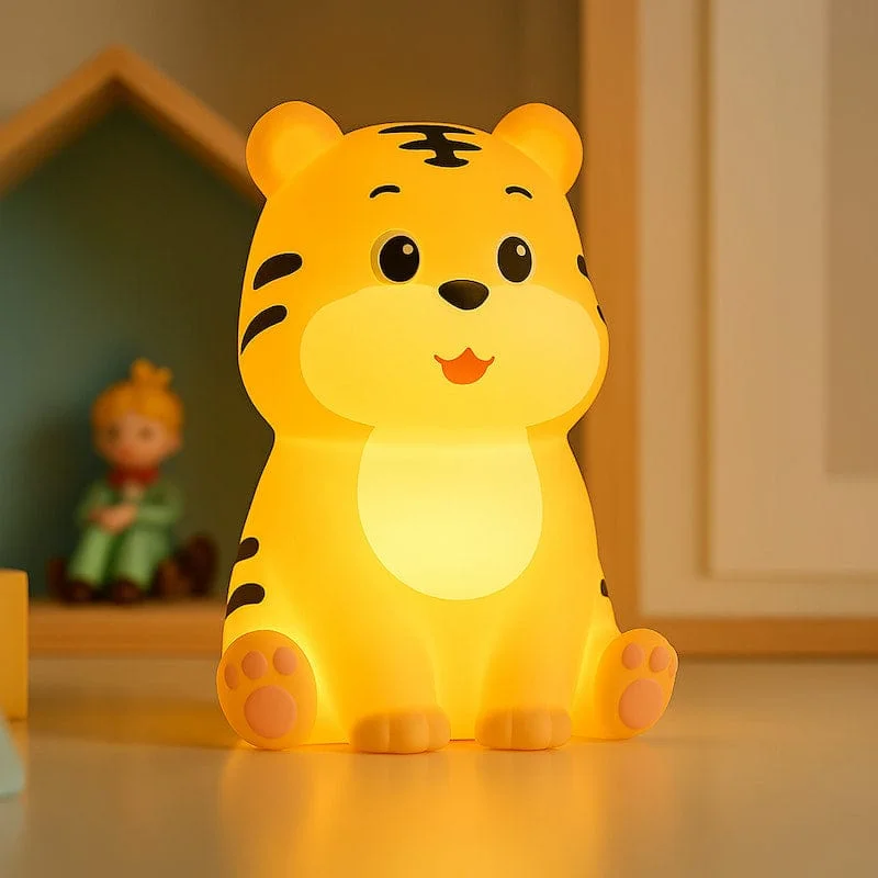 Σιλικόνης νυχτερινό φωτιστικό τίγρης - TigerLuz