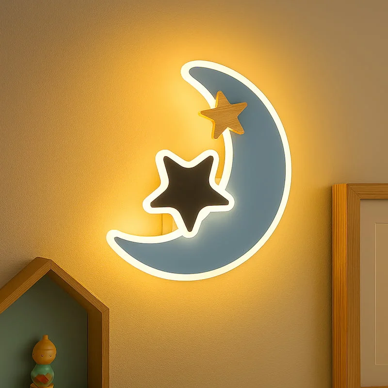 Wall Nightlight Moon and Star | LunaStella Wall Nightlight Moon and Star | LunaStella