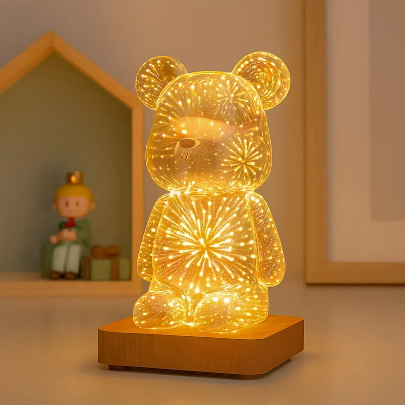 3D LED Bear Nightlight - OursiLume 3D LED Bear Nightlight - OursiLume