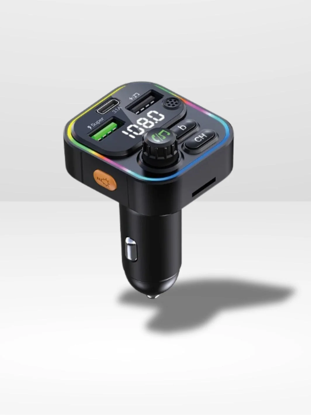 Compact and Powerful Bluetooth FM Transmitter for Car