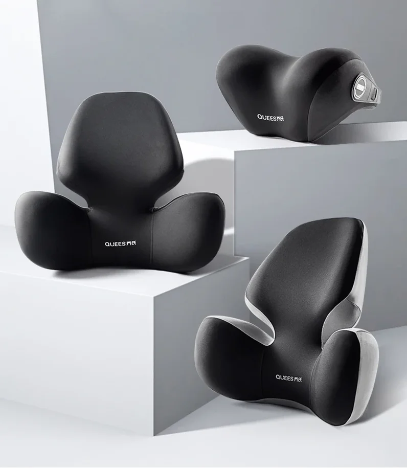Car Lumbar Cushion with Ergonomic Headrest Car Lumbar Cushion with Ergonomic Headrest
